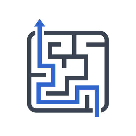 Planning, Maze icon, vector imageのイラスト素材
