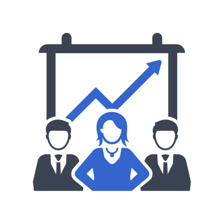 Business growth icon, vector imageのイラスト素材