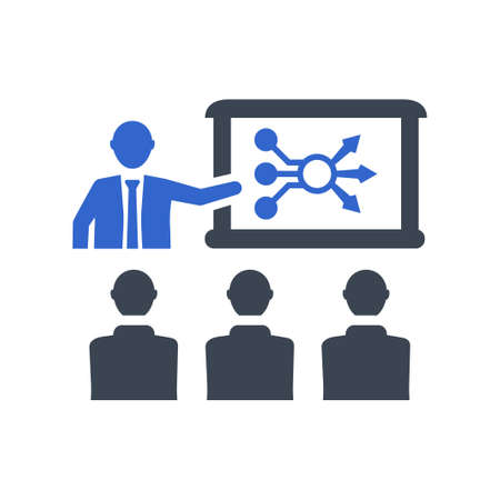 Presenting tactical way icon, vector imageのイラスト素材