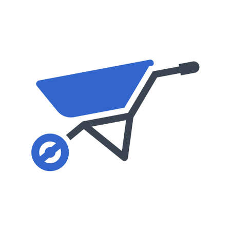 Wheelbarrow cart iconのイラスト素材