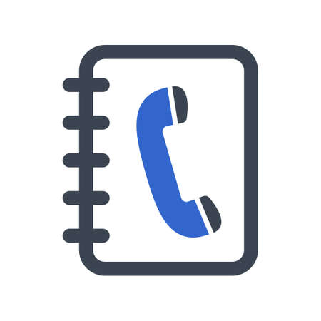 Phone book icon, vector imageのイラスト素材
