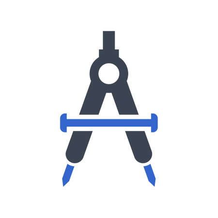 Compass, measure iconのイラスト素材