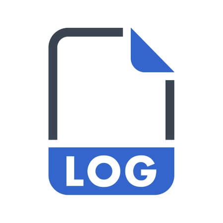 LOG File format icon, vector imageのイラスト素材