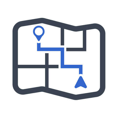 Navigation, way iconのイラスト素材
