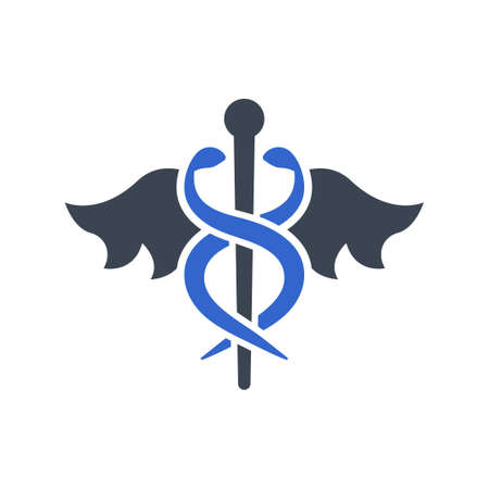 Pharmacy with Caduceus Iconのイラスト素材