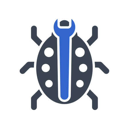 Bug Fixing Icon, vector imageのイラスト素材