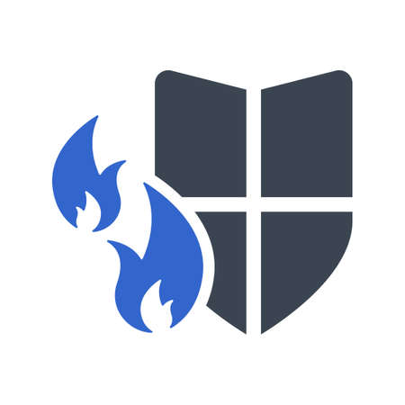 Anti virus, firewall iconのイラスト素材