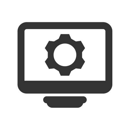 Computer configuration icon, vector imageのイラスト素材