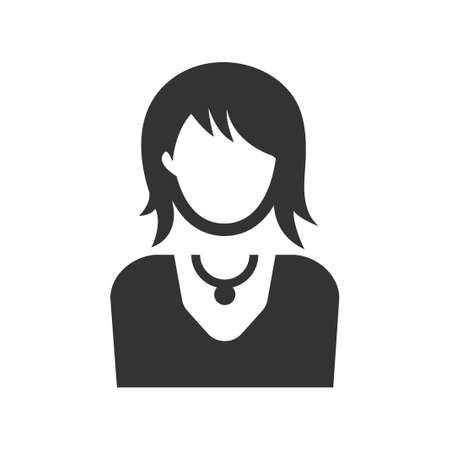 Business woman icon, vector imageのイラスト素材