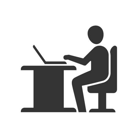 Office Working icon, vector imageのイラスト素材