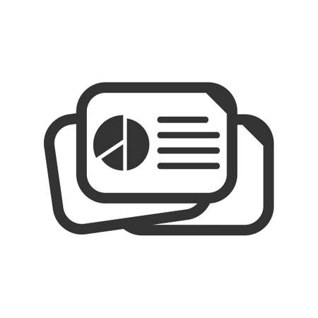 Pie Chart report icon, vector image