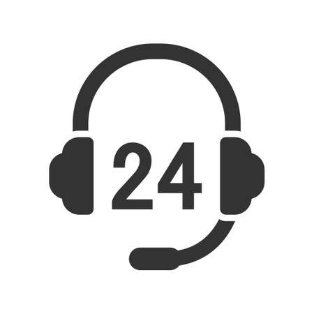 24 Hour Service Icon, vector imageのイラスト素材