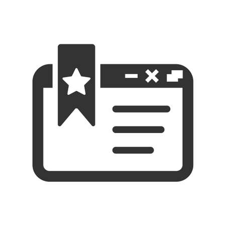 Website bookmark icon, vector imageのイラスト素材