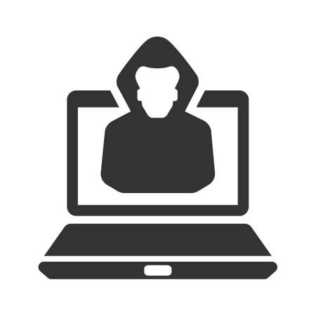Laptop Hacker iconのイラスト素材
