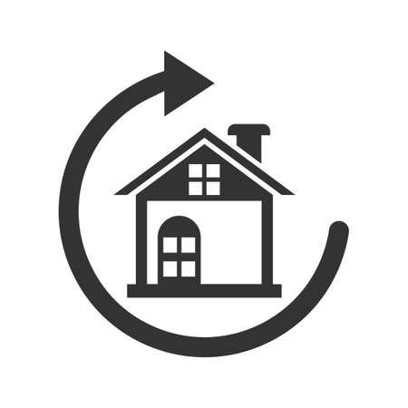 Change, home exchange iconのイラスト素材