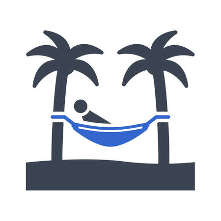 Beach hammock iconのイラスト素材