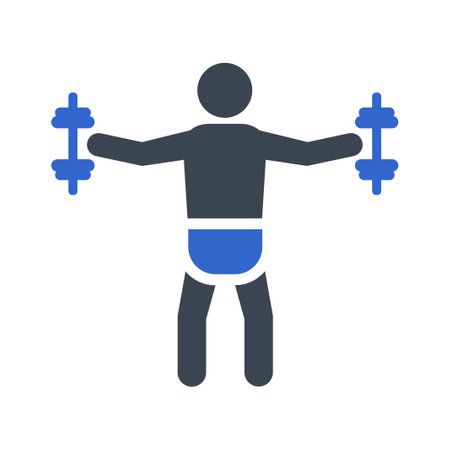 Dumbbell fly exercise iconのイラスト素材