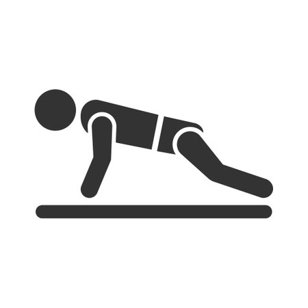 Push up exercise iconのイラスト素材