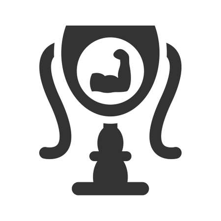 Body building trophy iconのイラスト素材
