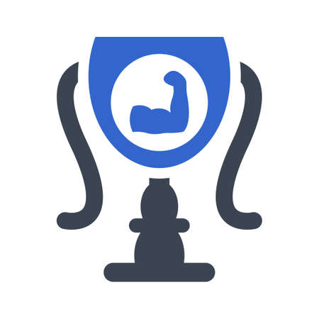 Body building trophy iconのイラスト素材