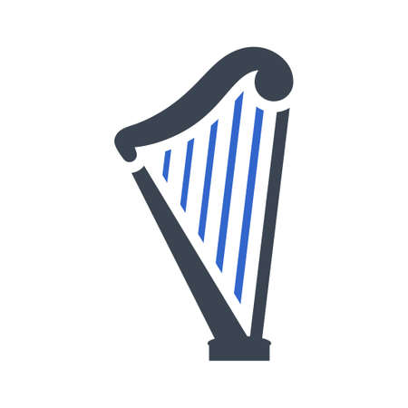 Harp musical instrument iconのイラスト素材