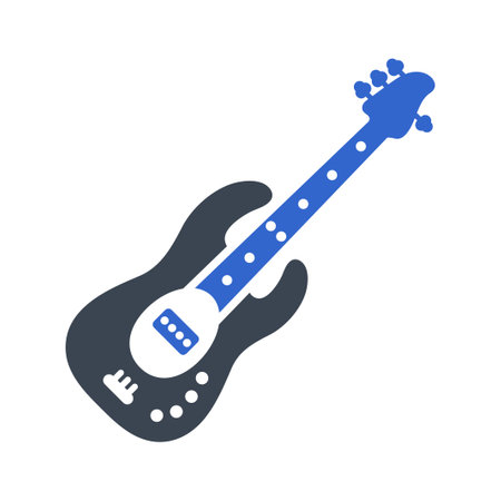 Bass guitar iconのイラスト素材