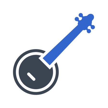 Banjo musical instrument iconのイラスト素材