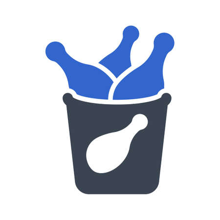 Chicken drumstick iconのイラスト素材