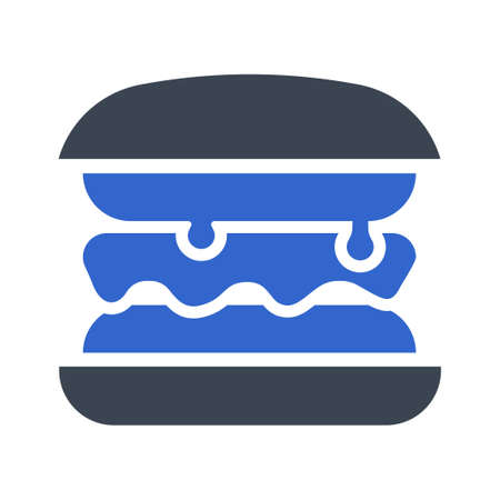 Burger fast food iconのイラスト素材