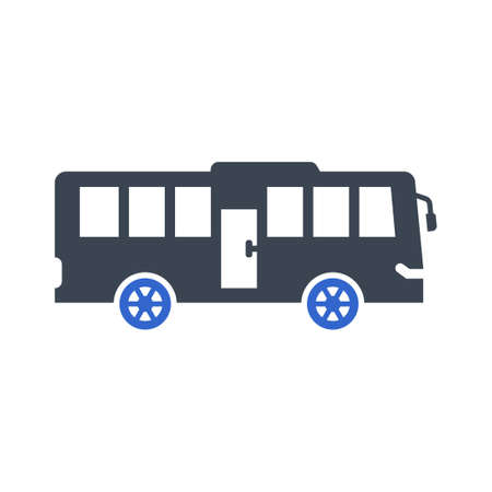 Bus vehicle iconのイラスト素材