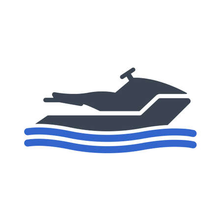 Jet ski iconのイラスト素材