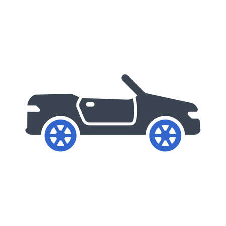 Convertible car iconのイラスト素材