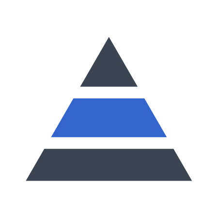 Pyramid analysis report iconのイラスト素材
