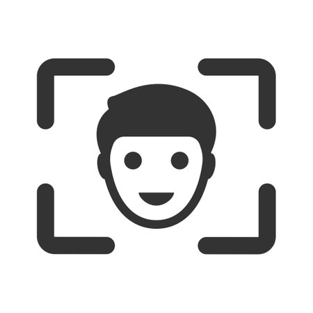 Camera face detection iconのイラスト素材