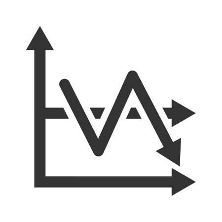 Business decrease report Iconのイラスト素材