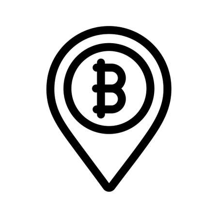 Bitcoin Location Iconのイラスト素材