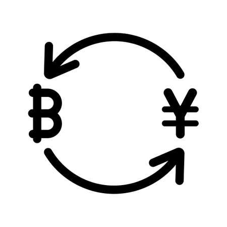 Bitcoin exchange iconのイラスト素材