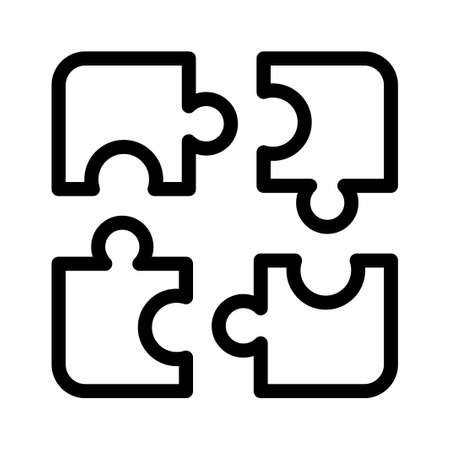 Cooperation, puzzle iconのイラスト素材