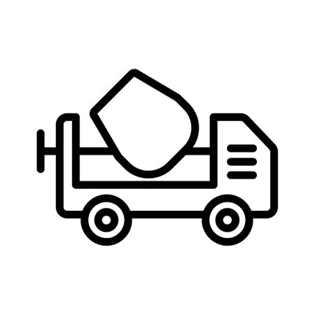 Cement mixer iconのイラスト素材