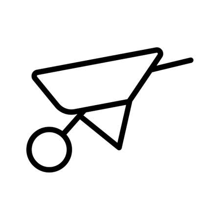 Wheelbarrow cart iconのイラスト素材