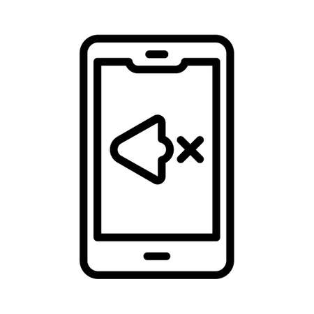 Mobile Mute iconのイラスト素材