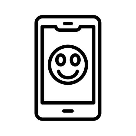 Positive reaction on mobile iconのイラスト素材