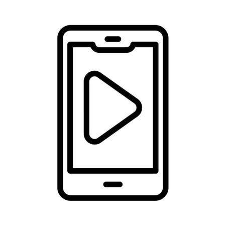 Play on mobile iconのイラスト素材