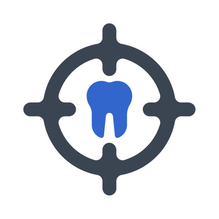 Target tooth iconのイラスト素材