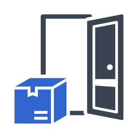 Door delivery iconのイラスト素材