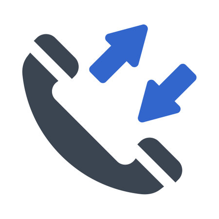 Incoming & outgoing call iconのイラスト素材