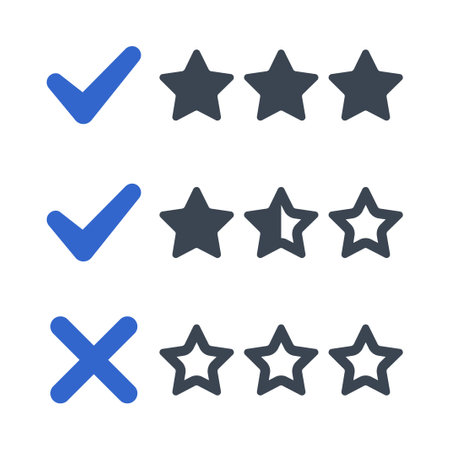 Star rating iconのイラスト素材