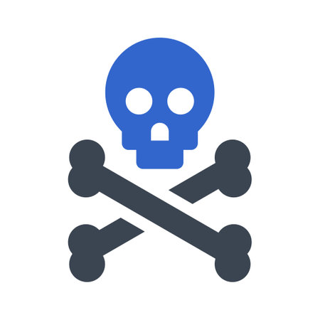 Skull bones iconのイラスト素材