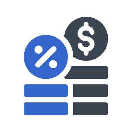 Interest percentage iconのイラスト素材