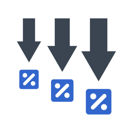 Loss interest rate iconのイラスト素材